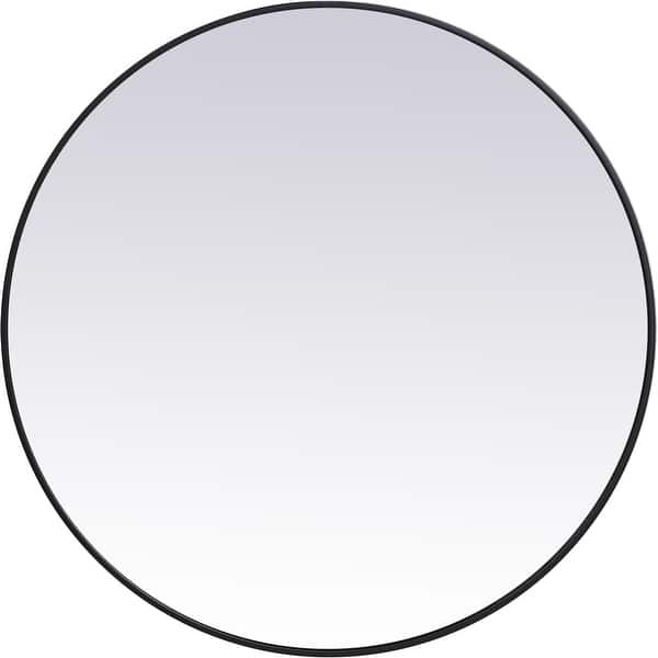 slide 2 of 11, Elegant Lighting Eternity 39" Diameter Circular Beveled Metal Framed Black