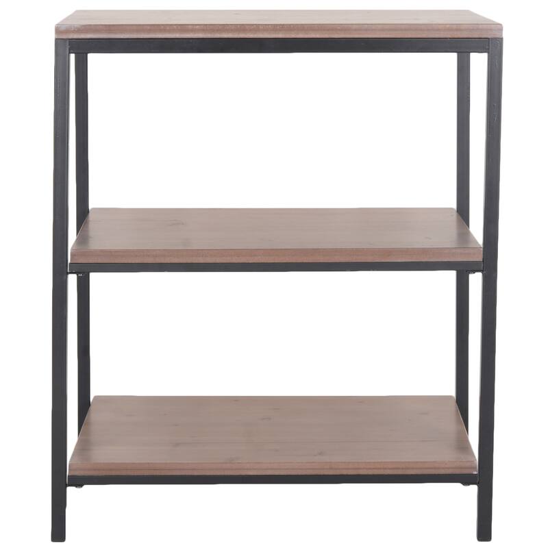 SAFAVIEH Zeke Honey Natural Shelf Unit - 24" x 18.1" x 28.1"
