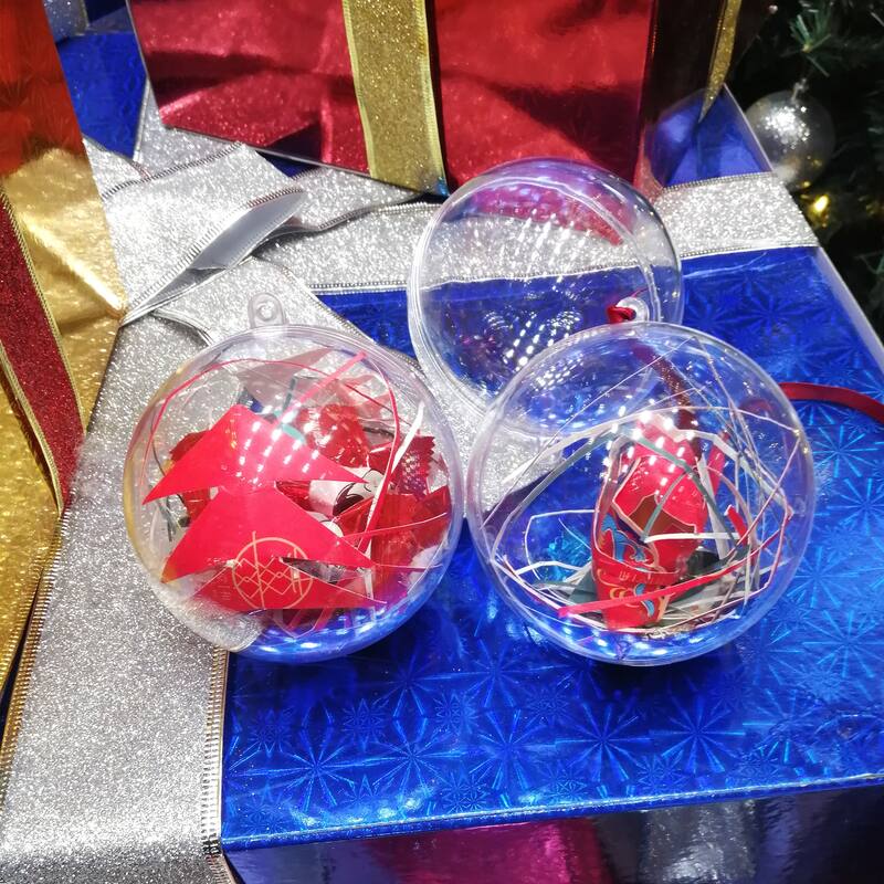 12pcs Clear Plastic Ornaments Ball