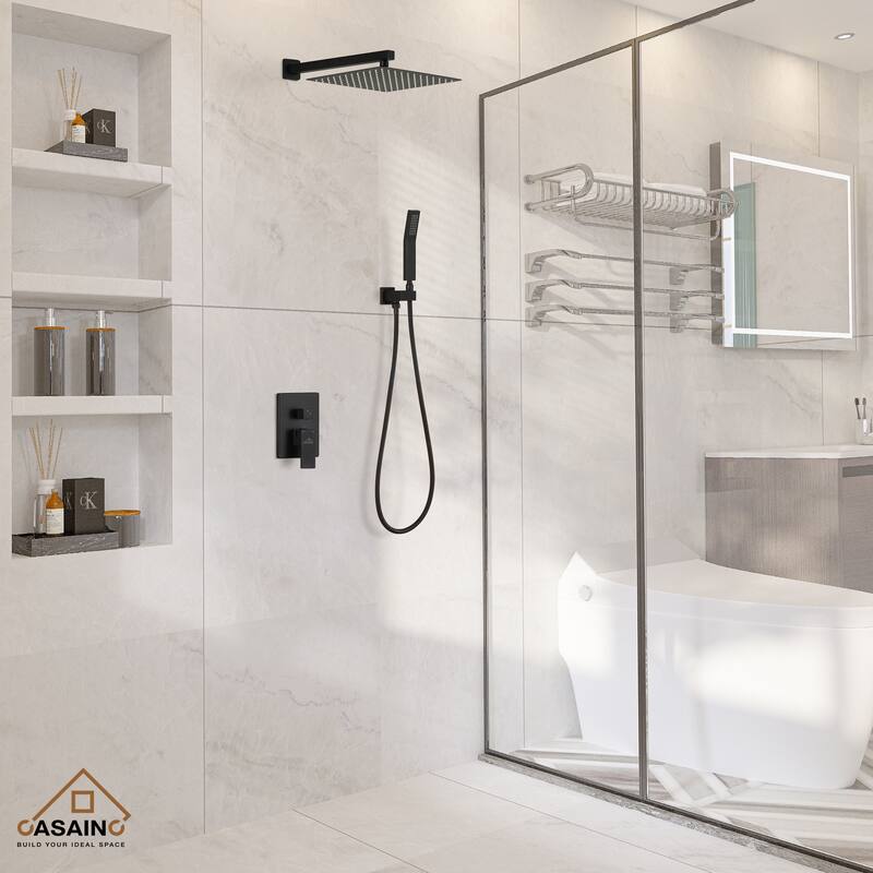 CASAINC 2-Function 12-In Wall Mounted Shower System