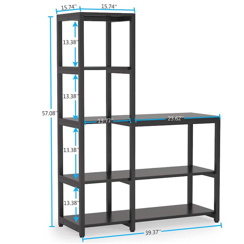 5-Tier L Shaped Kitchen Bakers Rack with Storage Shelf