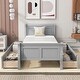 preview thumbnail 44 of 54, Twin Size Wood Platform Bed with 4 Drawers Storage Bed for Kids, Teens
