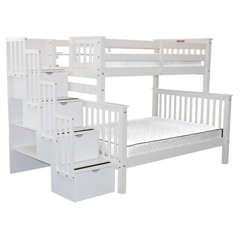 Taylor & Olive Trillium Twin over Full Stairway Bunk Bed