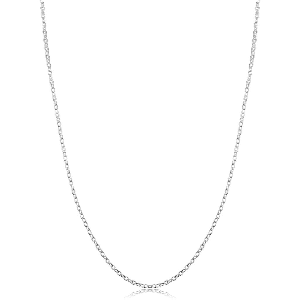 Sterling Silver 1.6 millimeter Round Cable Chain Necklace