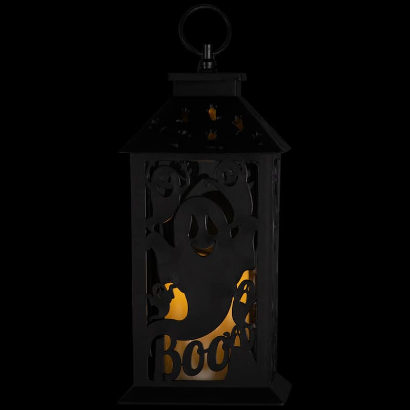 LED Lighted Ghosts Halloween Candle Lantern - 11" - Black