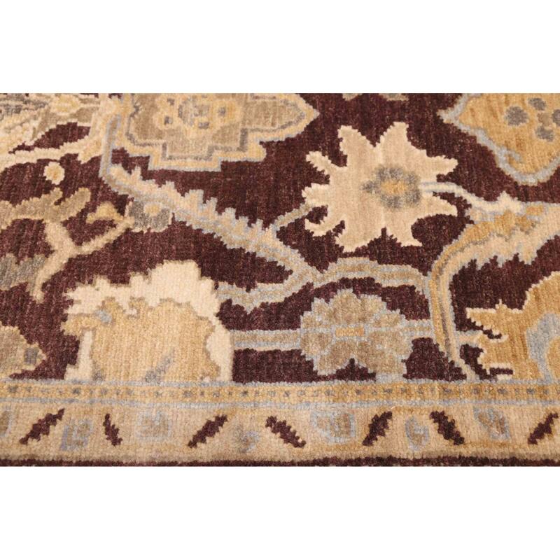 ECARPETGALLERY Hand-knotted Jamshidpour Dark Brown Wool Rug - 7'11 x 9'11