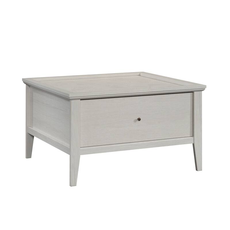 Wood Coffee Table with Elegant Design, Light Gray - 31.89" L x 29.84" W x 18.54" H
