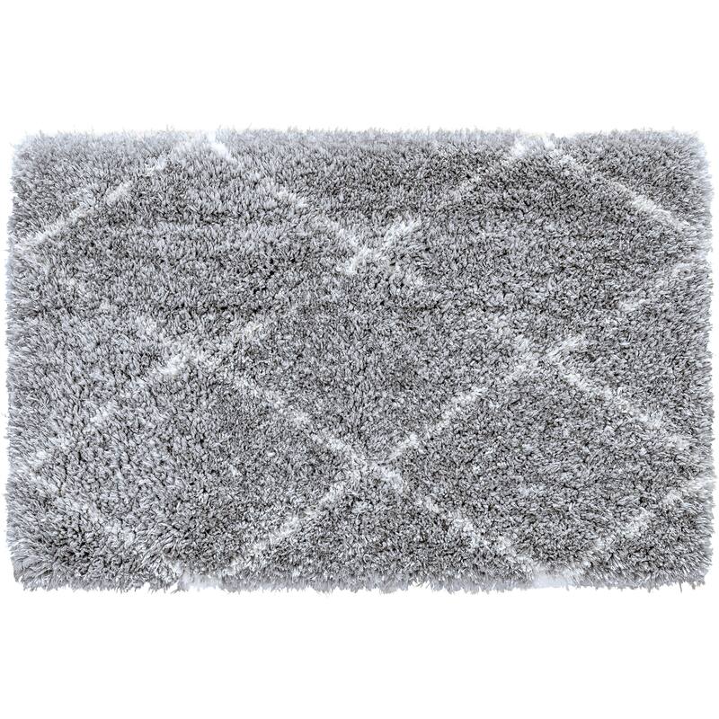 Heartfelt Shag Modern & Contemporary Diamond Indoor Area Rug