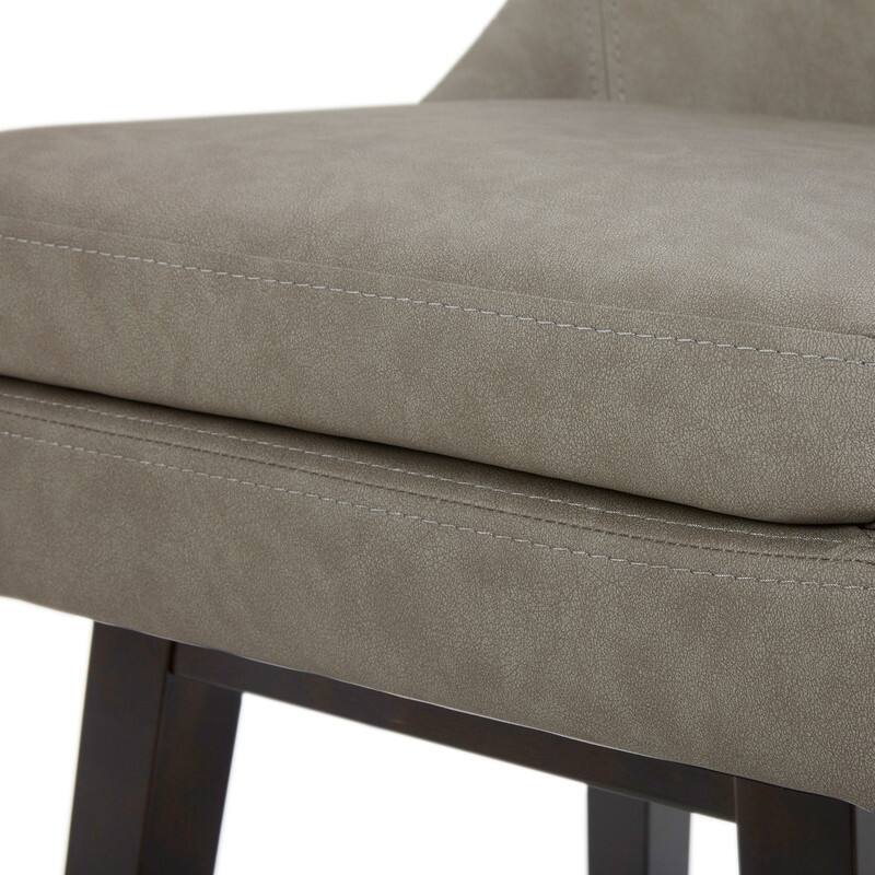 Spruce & Spring Luca Counter Height Swivel Barstool with Solid Wood Legs