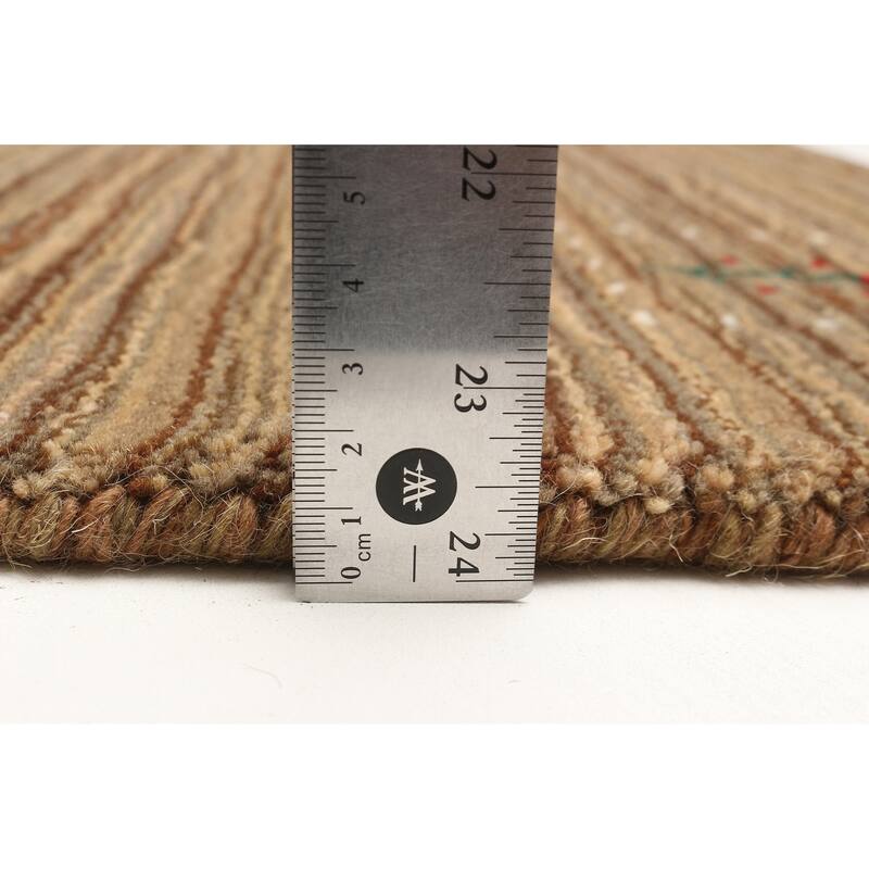 ECARPETGALLERY Hand Loomed Kashkuli Gabbeh Brown Wool Rug - 3'1 x 4'9