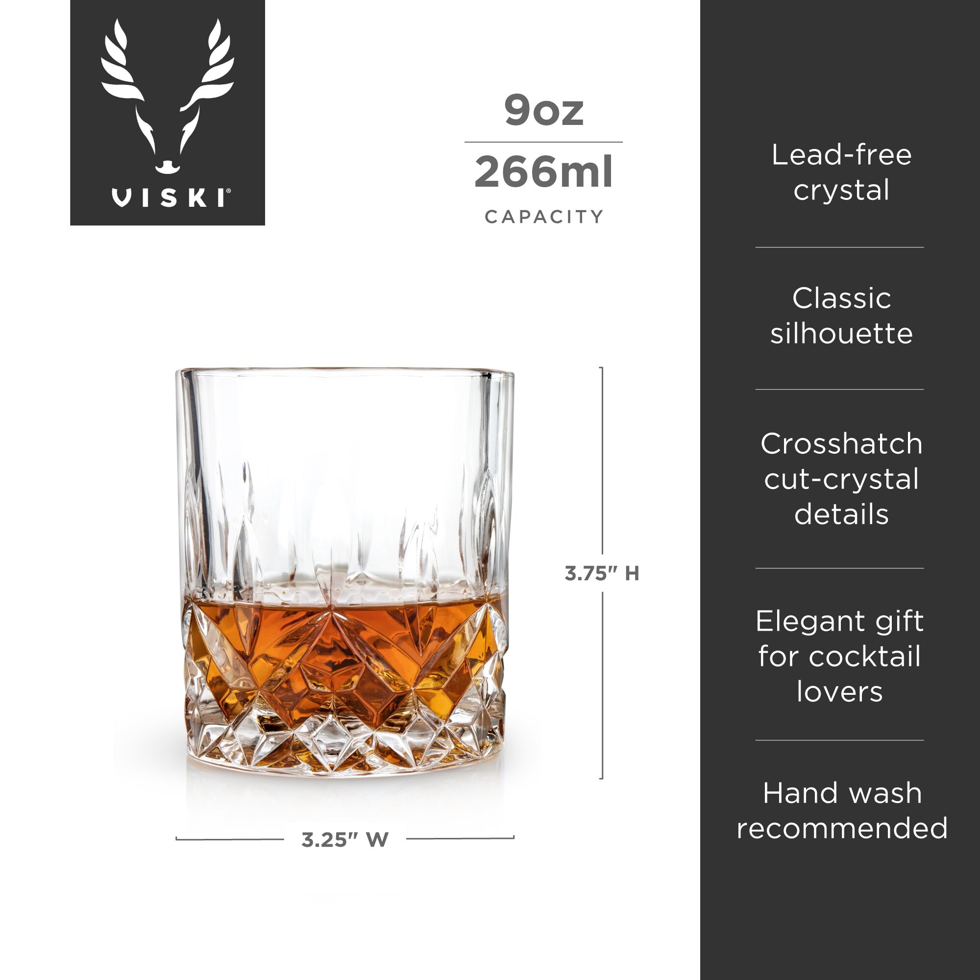 Admiral Crystal Tumblers set of 4 by Viski - Bed Bath & Beyond - 39084779