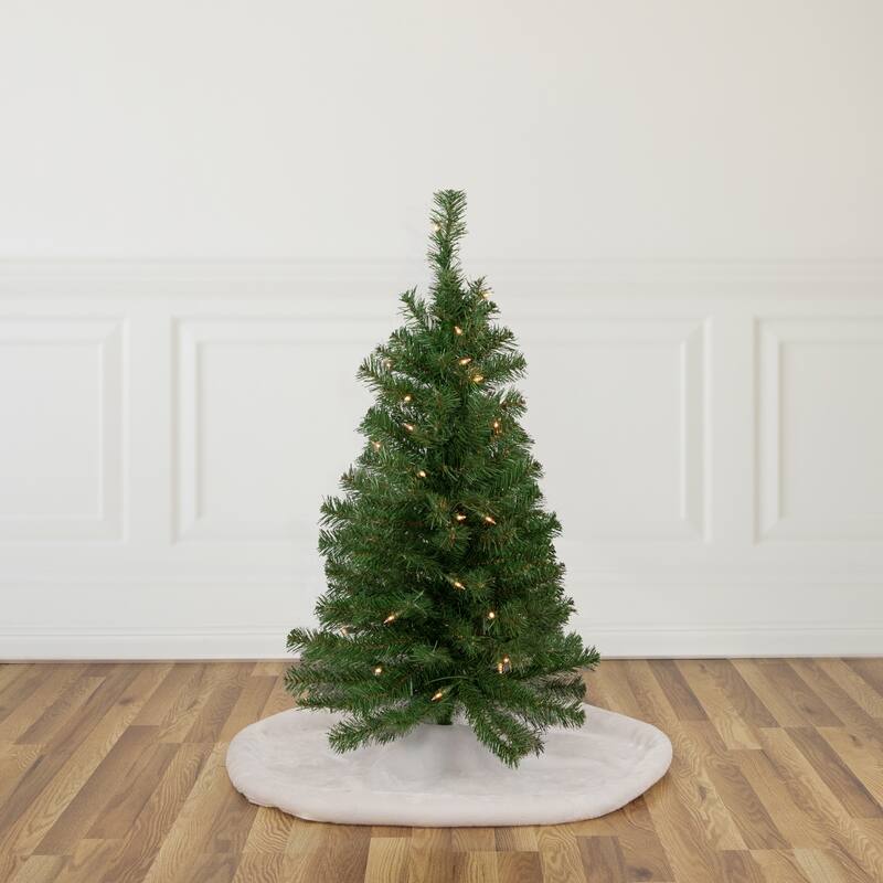 3' Pre-Lit Oakridge Noble Fir Artificial Christmas Tree Clear Lights
