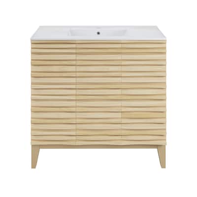 Cascade 36" Bathroom Vanity In Natural Oak