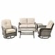 preview thumbnail 34 of 38, HOOOWOOO 5-piece Grey Wicker Chat Set Patio Conversation Set with Swivel Chairs
