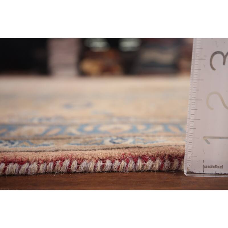 Traditional Mashad Persian Vintage Area Rug Hand-Knotted Wool Carpet - 9'4"x 12'5"