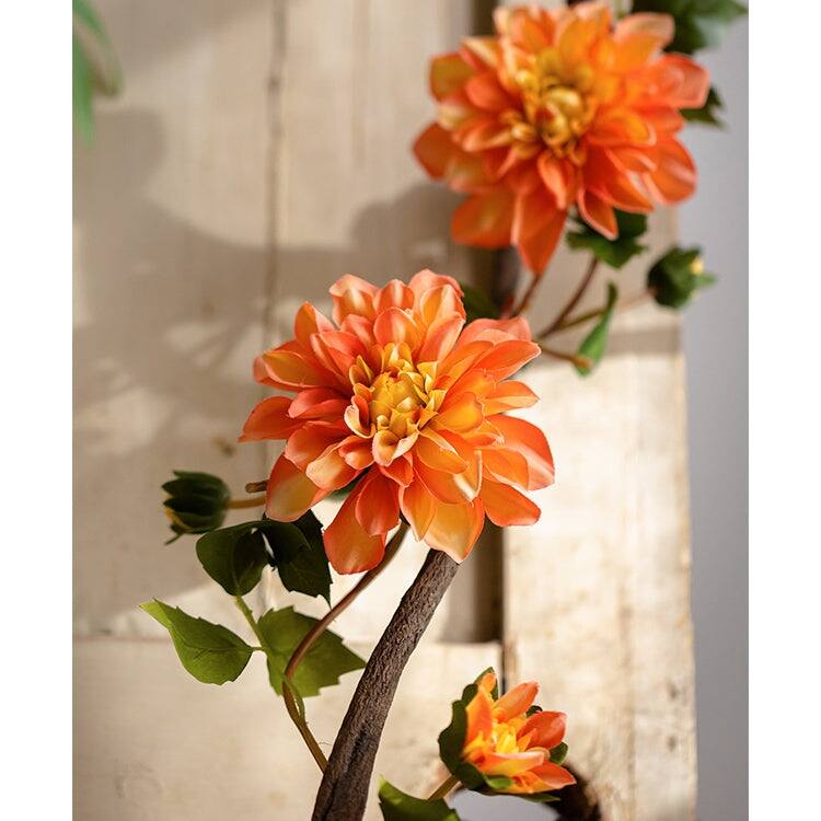 RusticReach Artificial Dahlia Flower Vine 59" Long