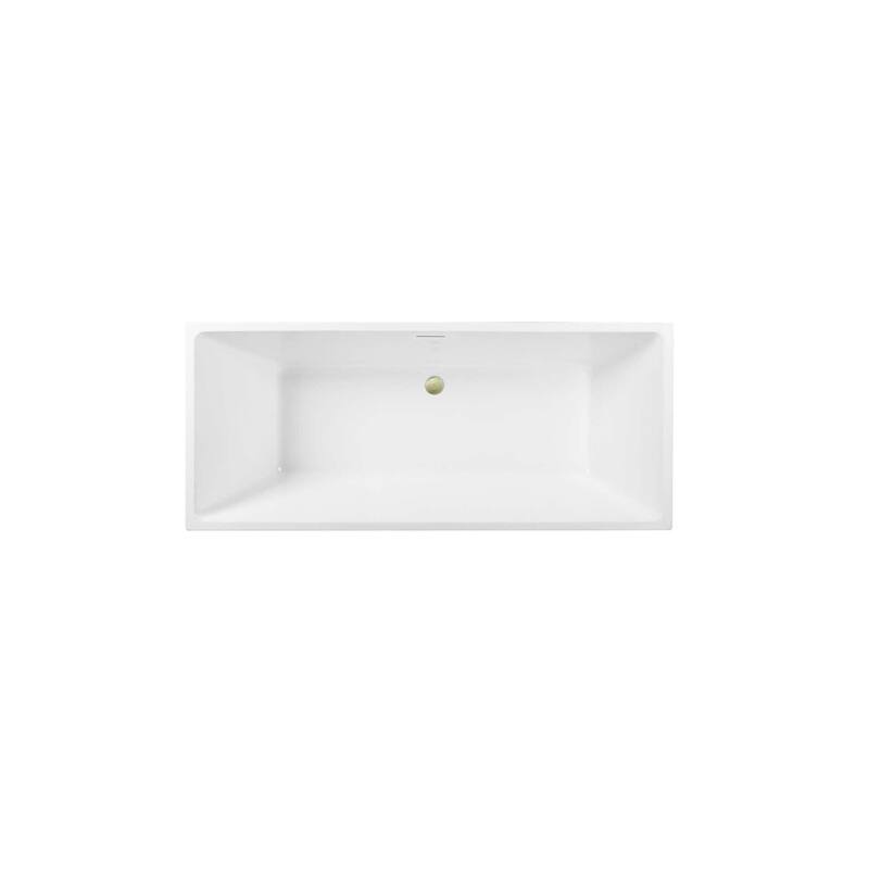 Timothy Soaking Rectangular Bathtub in Glossy White