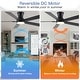 preview thumbnail 58 of 69, YUHAO Kaleido 52 in. Indoor Matte Black 3-Colors Integrated LED 6-Speeds Ceiling Fans with Dual-Finish Blades and Remote Control