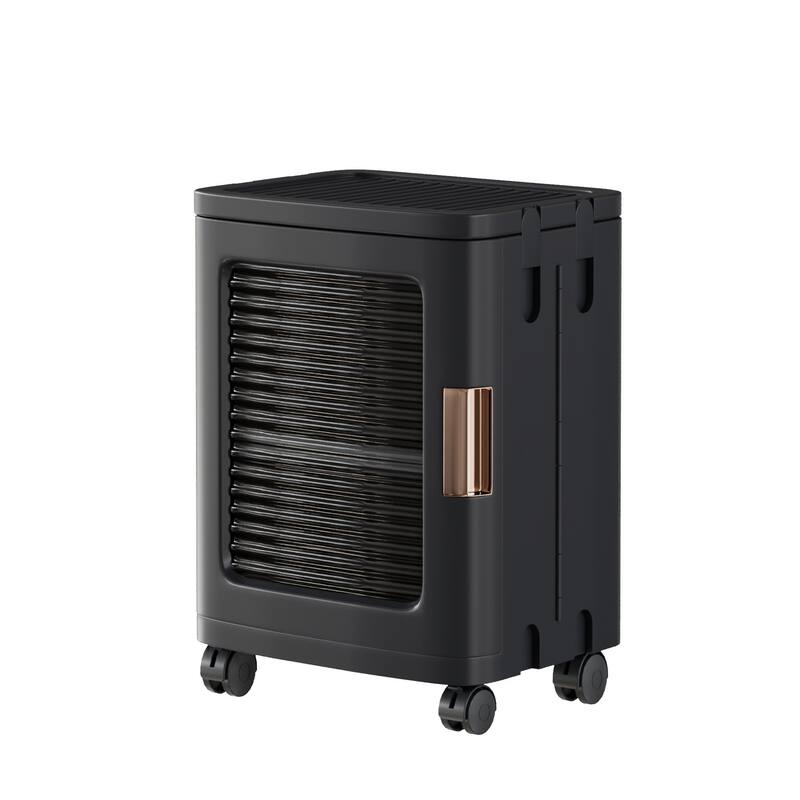 Javlergo 65" Narrow Tall Storage Bin 4 Tier Foldable Kitchen Storage Cabinet Organizer Freestanding Kitchen Pantry