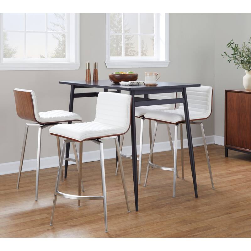 Porch & Den Naldi-Mason Swivel 5-Piece Counter Height Dining Set
