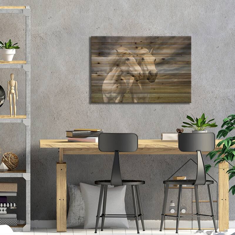 Inseparables Print On Wood by Bragi Ingibergsson - Multi-Color