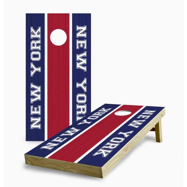 slide 2 of 7, New York Giants Striped Cornhole Game (Choose Wraps or Boards) 2x4 Boards (24" x 48") - Include ALL Accessories