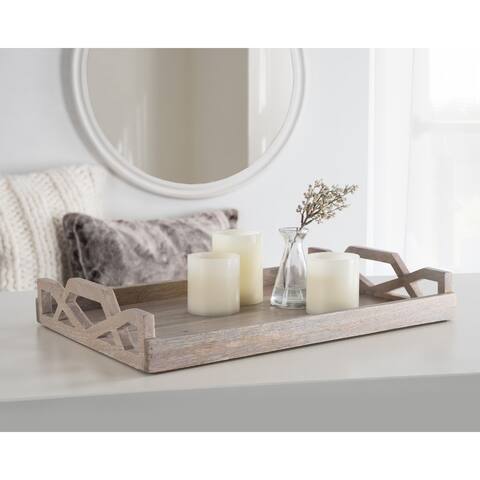 Kate and Laurel Grassley Decorative Wood Tray - 13x19