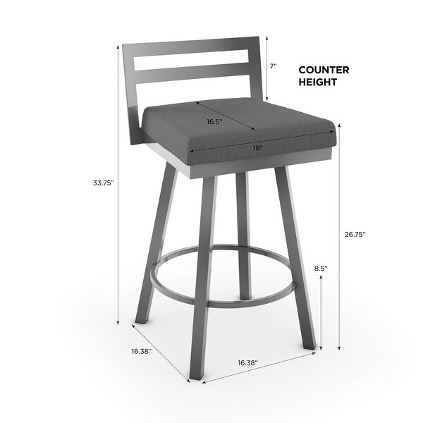 Amisco Derek Modern Swivel Counter Stool