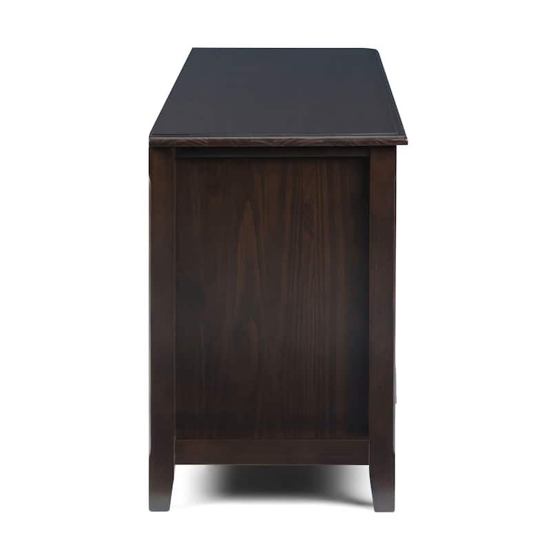 WYNDENHALL Portland SOLID WOOD 72 inch Wide Transitional TV Media Stand For TVs up to 80 inches - 72 inch Wide