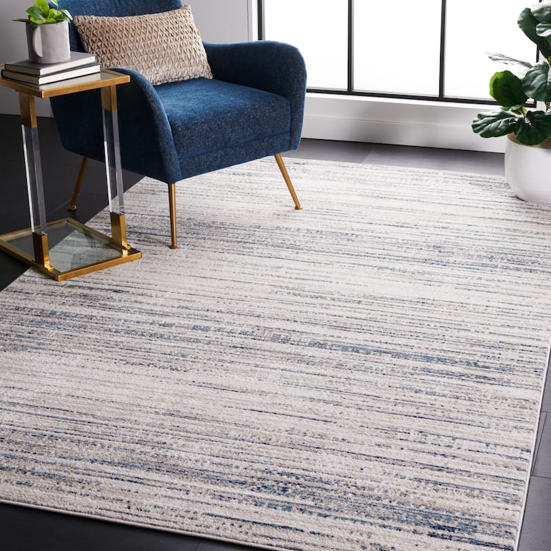 SAFAVIEH Vogue Wilmy Modern Stripe Rug - 4' x 6' - Blue/Beige