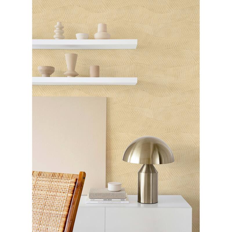 Sarah + Ruby Drift Yellow Abstract Landscape Wallpaper