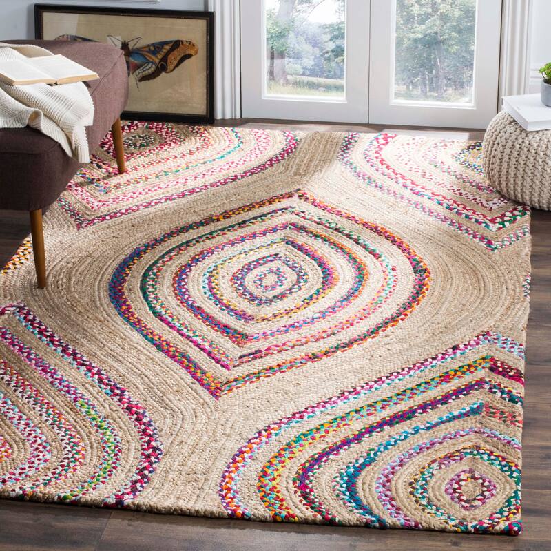 SAFAVIEH Handmade Cape Cod Pirkko Coastal Jute Rug - 6' x 9' - Natural/Multi