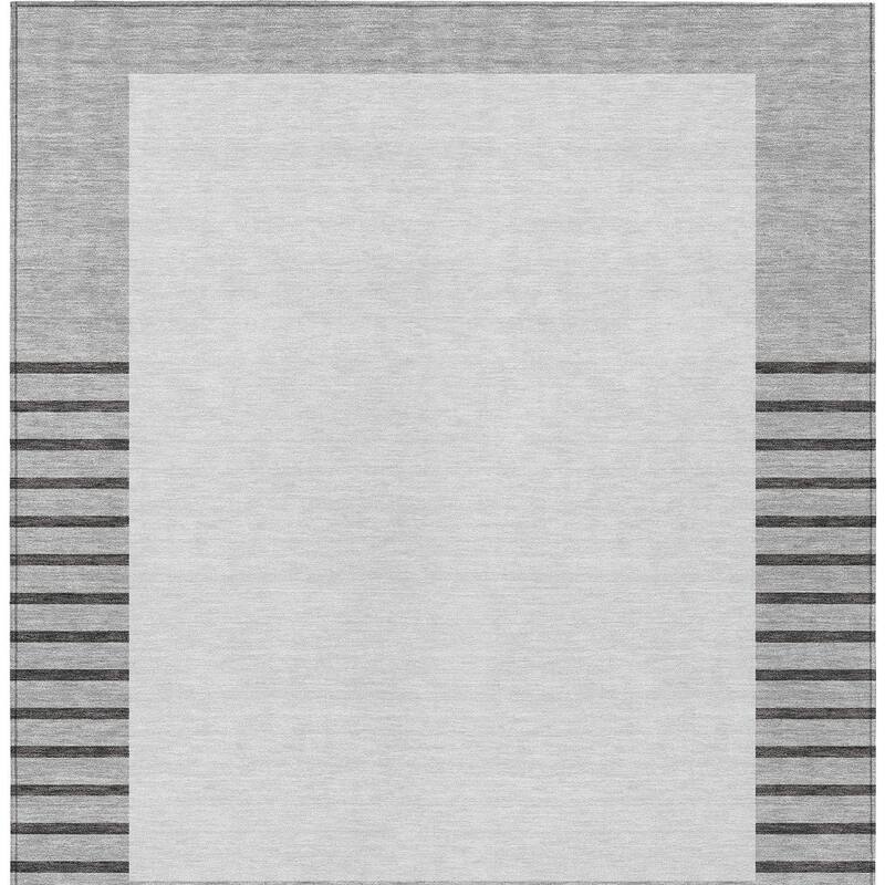 HomeRoots Striped Transitional Rectangle Outdoor Rug