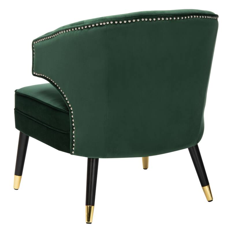 SAFAVIEH Amalia Velvet Wingback Accent Chair - 26.8" x 28" x 31.9" - 27Wx28Dx32H