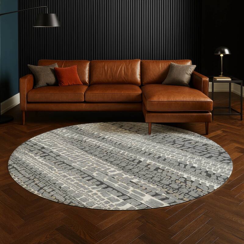 Machine Washable Indoor/ Outdoor Modern Winfield Chantille Rug