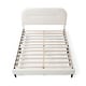 preview thumbnail 26 of 58, Furniture of America Gail Modern White Boucle Adjustable Queen-Size Platform Bed