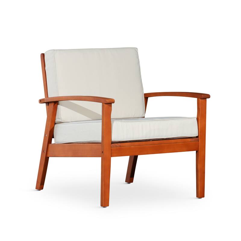 DTY Outdoor Living Longs Peak Deep Seat Eucalyptus Chair - Natural Oil/ Sand