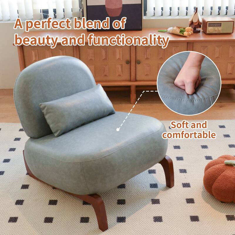 Accent Chair with Solid Wood Legs