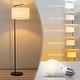 preview thumbnail 27 of 46, Brightech Montage Modern 60 in. Contemporary Arc LED Color Adjusting Floor Lamp with White Fabric Drum Shade