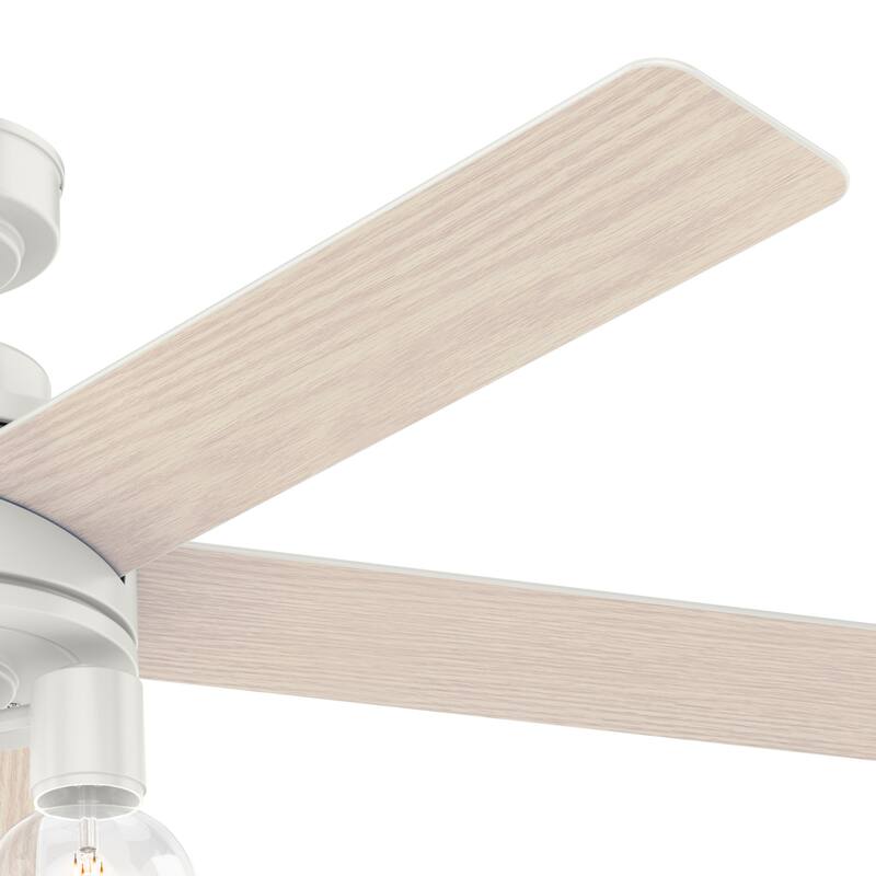 Hunter 52" Hardwick Ceiling Fan with LED Light and Handheld Remote - Modern Industrial, Farmhouse