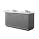 Option Dark Gray / White Quartz Top / Brushed Nickel