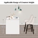 preview thumbnail 5 of 24, HOMYKA Tufted Swivel Bar Stool with Wood Grain Chair Legs Set of 2