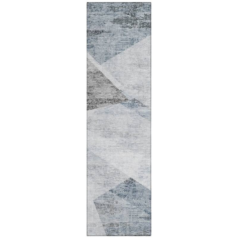 Machine Washable Indoor/ Outdoor Chantille Contemporary Geo Rug