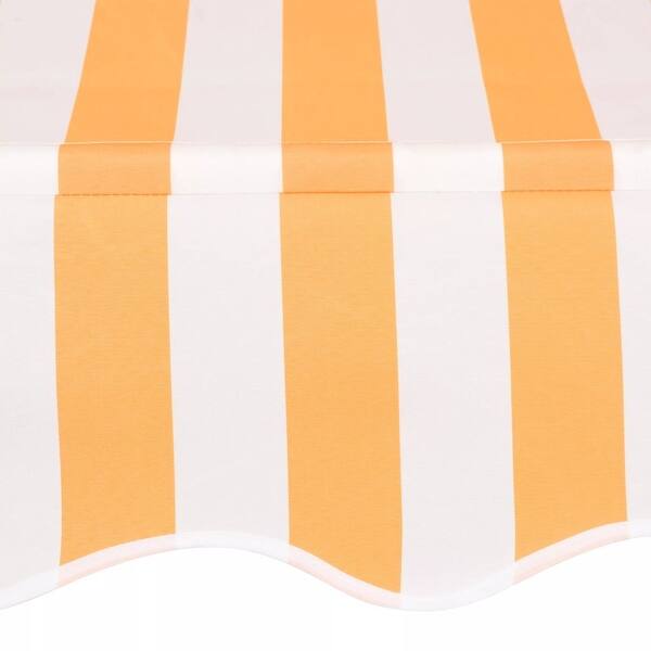 Vidaxl Manual Retractable Awning 78 7 Yellow And White Stripes Overstock 28792388