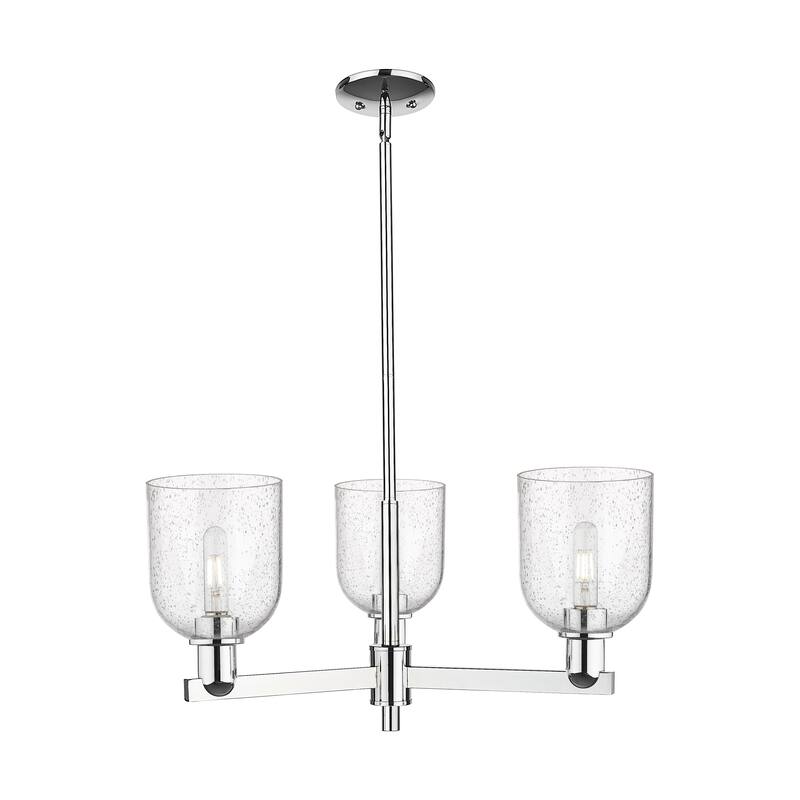 Innovations Lighting Endless Possibilities Arcadia - Bella - 3 Light 27" Stem Hung Chandelier - Polished Chrome/Seedy
