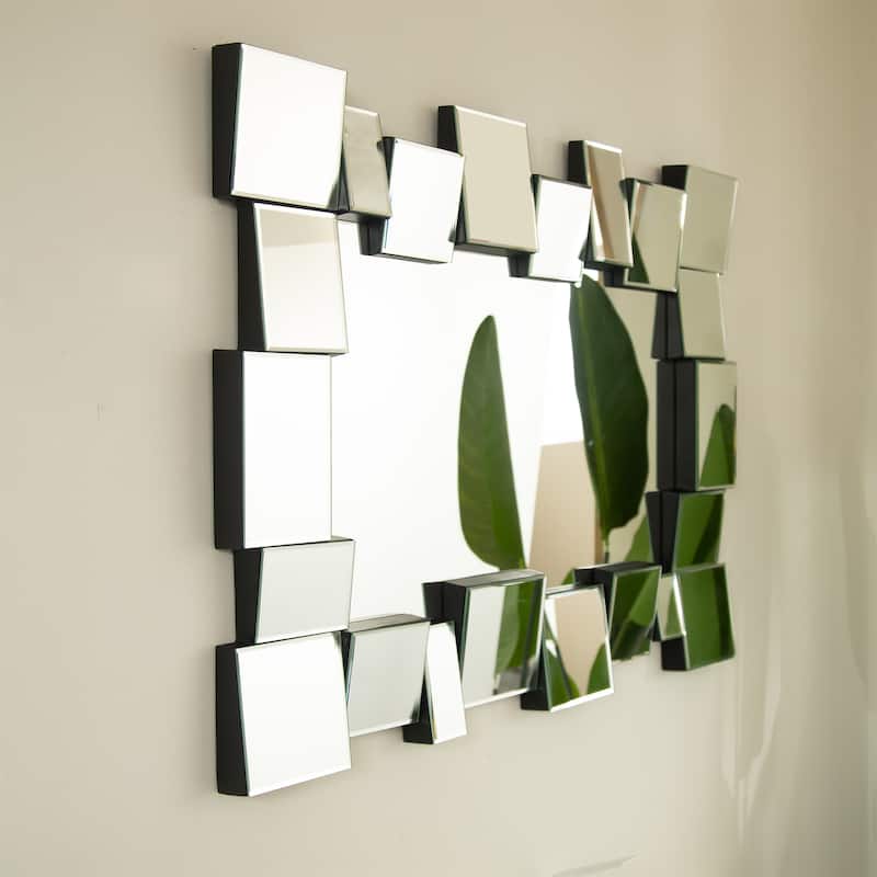 30" Geometric Square Wall Mirror
