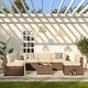 preview thumbnail 120 of 179, AOXUN Fire Pit Conversation Set Rattan Sofa Set Outdoor Furniture With Cushions