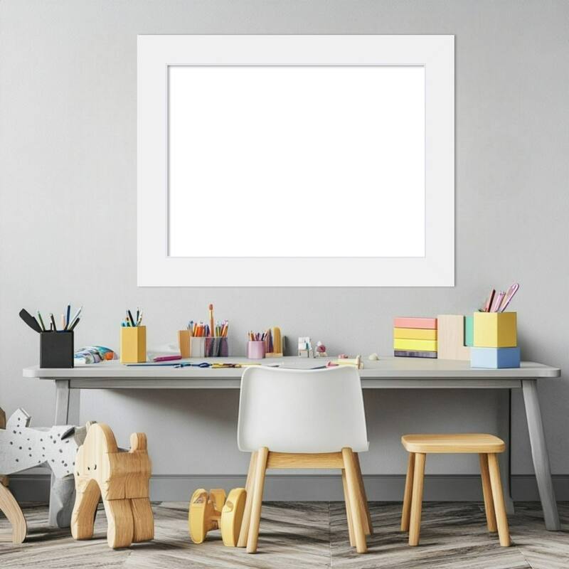 Amanti Art Corvino Black Framed Dry Erase Magnetic Board