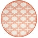 preview thumbnail 73 of 113, SAFAVIEH Amherst Naomi Modern Rug 7' Round - Ivory/Orange - Round