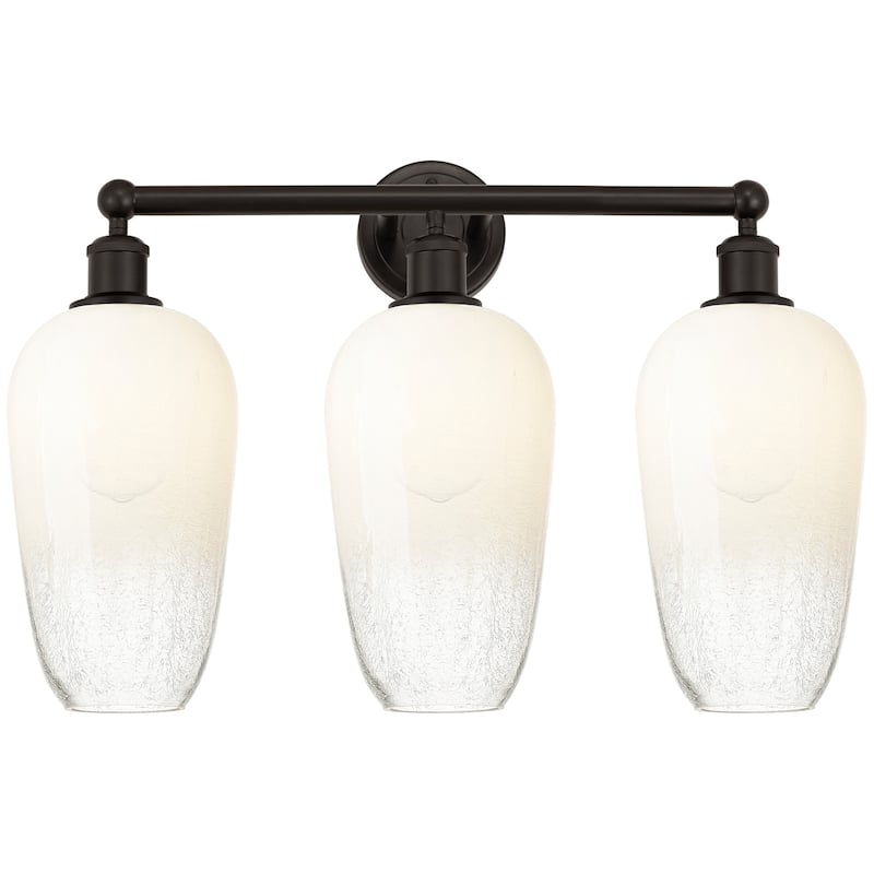 Innovations Lighting 616-3W-18-25 Brookhaven Flute Vanity Brookhaven - Oil Rubbed Bronze / Opal